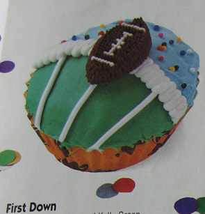 First Down Cupcake