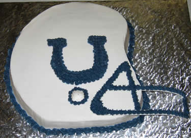 Football Helmet Grooms Cake - Can be customized with image